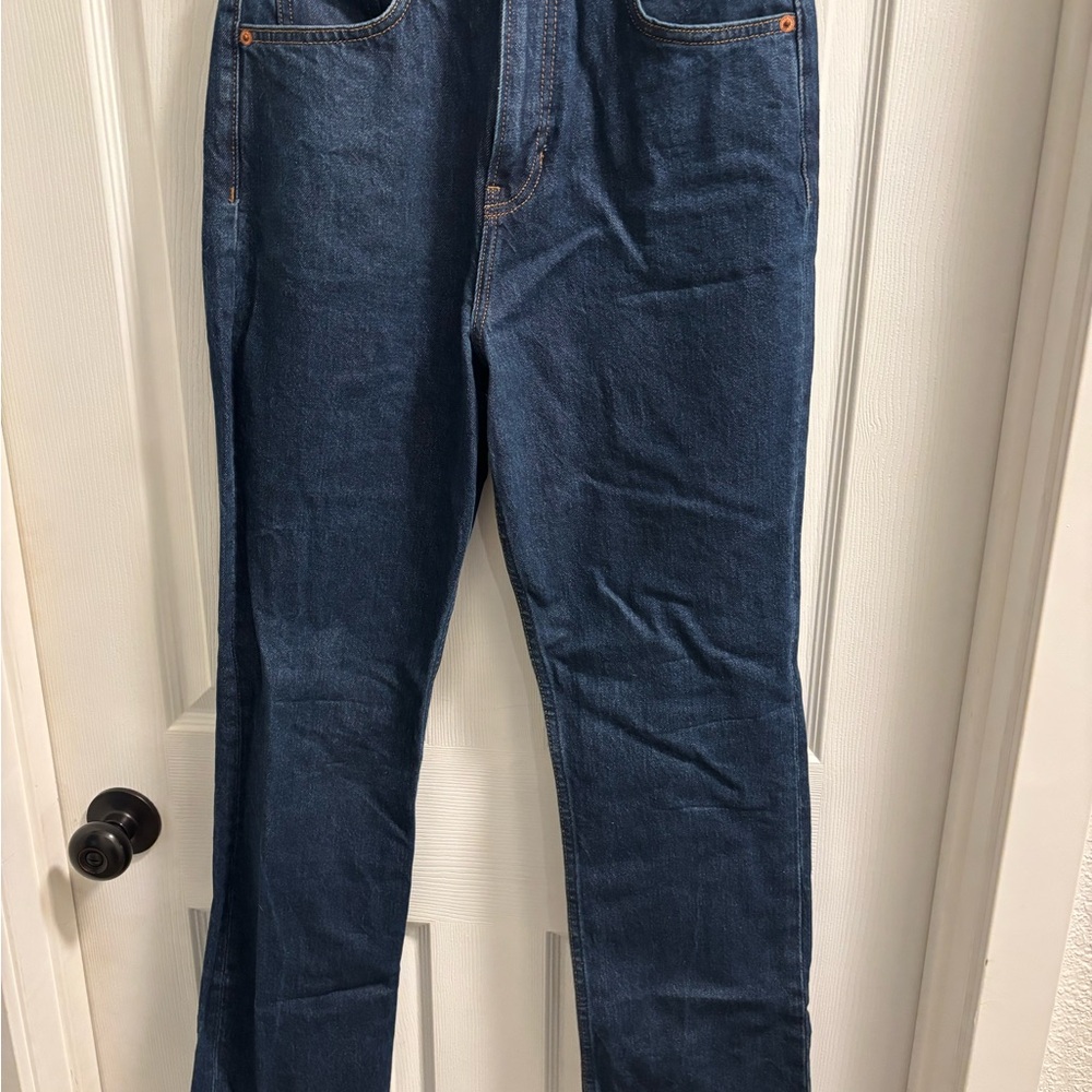 Reformation Men's Dark Blue Straight Jeans